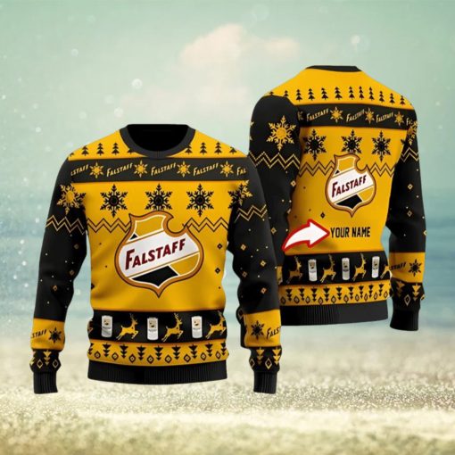 Funny Falstaff Beer Custom Ugly Christmas Sweater 3D Printed