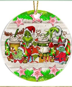 Funny Grinch Christmas Ceramic Ornament