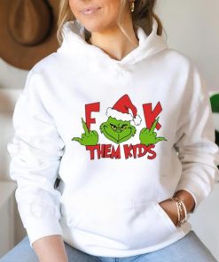 Funny Grinch Middle Finger Fuck Them Kids And They Momma Merry Christmas shirt