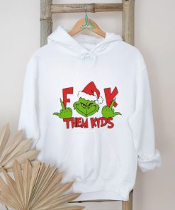 Funny Grinch Middle Finger Fuck Them Kids And They Momma Merry Christmas shirt