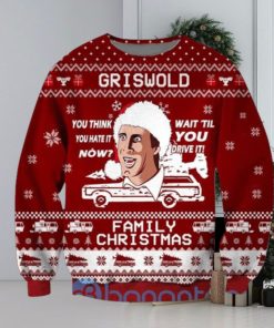 Funny Griswold Family Ugly Christmas All Over Printed 3D Sweatshirt