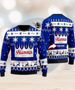 Funny Hamm’s Beer Ugly Christmas Sweater 3D Printed Men And Women Holiday Gift Custom Name Gift For Christmas