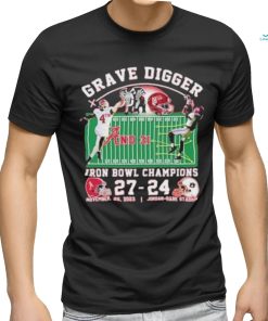 Funny Lank Grave Digger Iron Bowl Champions Alabama Crimson Tide 27 – 24 November 25, 2023 Jordan Hare Stadium T Shirt