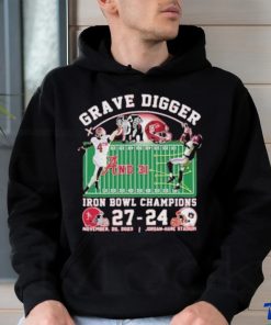 Funny Lank Grave Digger Iron Bowl Champions Alabama Crimson Tide 27 – 24 November 25, 2023 Jordan Hare Stadium T Shirt