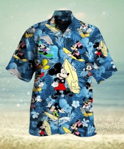 Funny Mickey Mouse Surfing Hawaiian Shirt Summer Holiday Gift