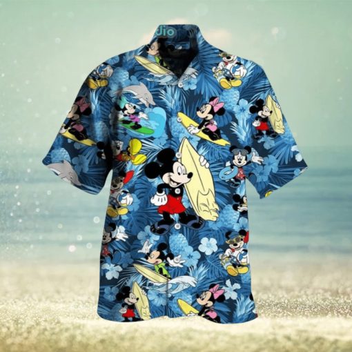 Funny Mickey Mouse Surfing Hawaiian Shirt Summer Holiday Gift