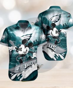 Funny Mickey Surfing NFL Philadelphia Eagles NFL Hawaiian Shirt