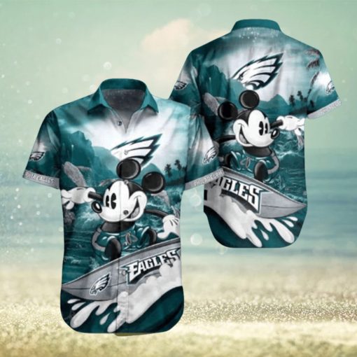 Funny Mickey Surfing NFL Philadelphia Eagles NFL Hawaiian Shirt