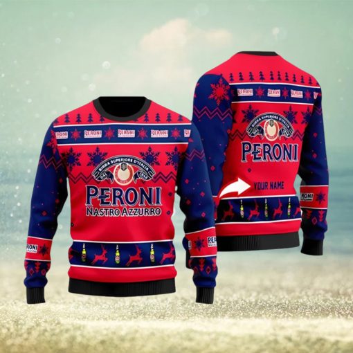 Funny Peroni Beer Personalized Ugly Christmas Sweater 3D Printed