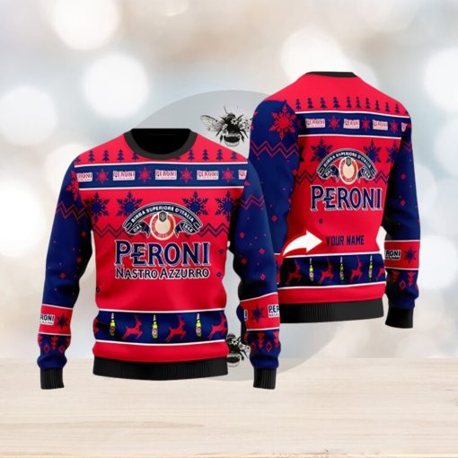 Funny Peroni Beer Personalized Ugly Christmas Sweater 3D Printed