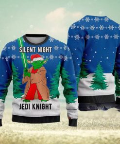 Funny Silent Night Ugly Christmas Sweater Galaxy Character Movie Gift For Women Men Superhero Party