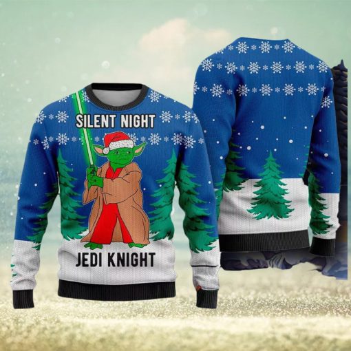 Funny Silent Night Ugly Christmas Sweater Galaxy Character Movie Gift For Women Men Superhero Party