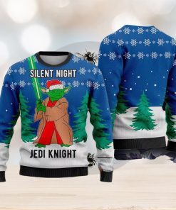 Funny Silent Night Ugly Christmas Sweater Galaxy Character Movie Gift For Women Men Superhero Party