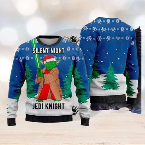 Funny Silent Night Ugly Christmas Sweater Galaxy Character Movie Gift For Women Men Superhero Party