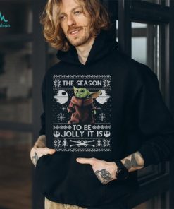 Funny The Season To Be Jolly Baby Yoda Ugly Christmas T Shirt