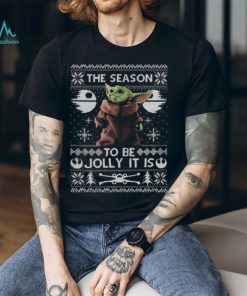 Funny The Season To Be Jolly Baby Yoda Ugly Christmas T Shirt