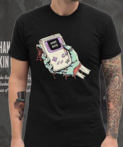 Game Over a severed zombie hand holding a Game Boy shirt