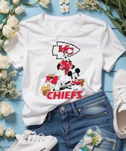 Gangster Mickey Mouse NFL Kansas City Chiefs football players logo shirt