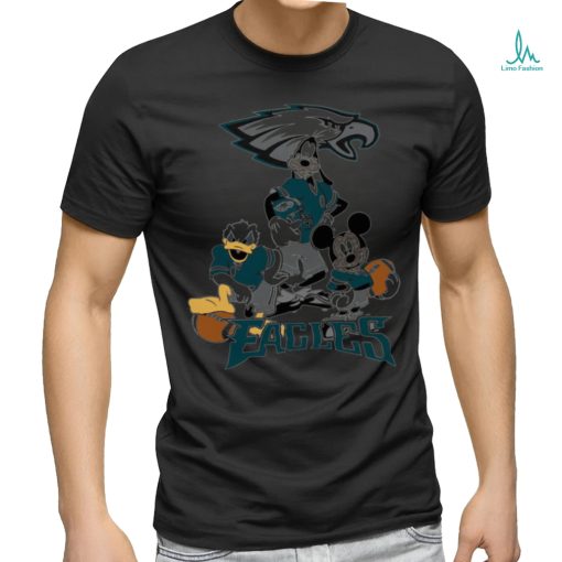 Gangster Mickey Mouse NFL Philadelphia Eagles football players logo shirt