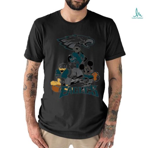Gangster Mickey Mouse NFL Philadelphia Eagles football players logo shirt