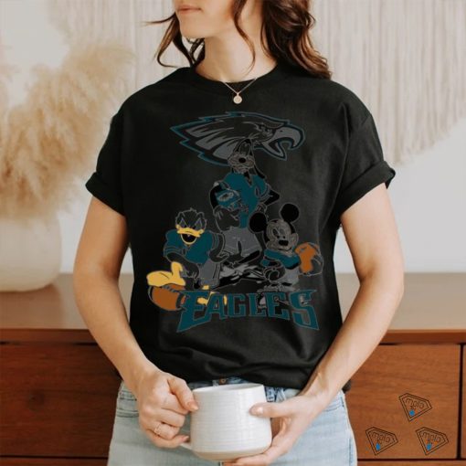 Gangster Mickey Mouse NFL Philadelphia Eagles football players logo shirt