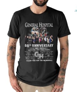 General Hospital 60th Anniversary 1963 – 2023 60 Seasons Over 15000 Episodes Thank You For The Memories T Shirt