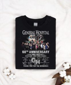 General Hospital 60th Anniversary 1963 – 2023 60 Seasons Over 15000 Episodes Thank You For The Memories T Shirt
