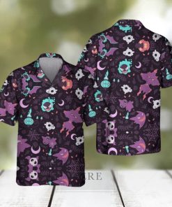 Gengar Ghost V1 Button Up Pikachu Summer Vacation Beach Hawaiian Shirt For Men And Women