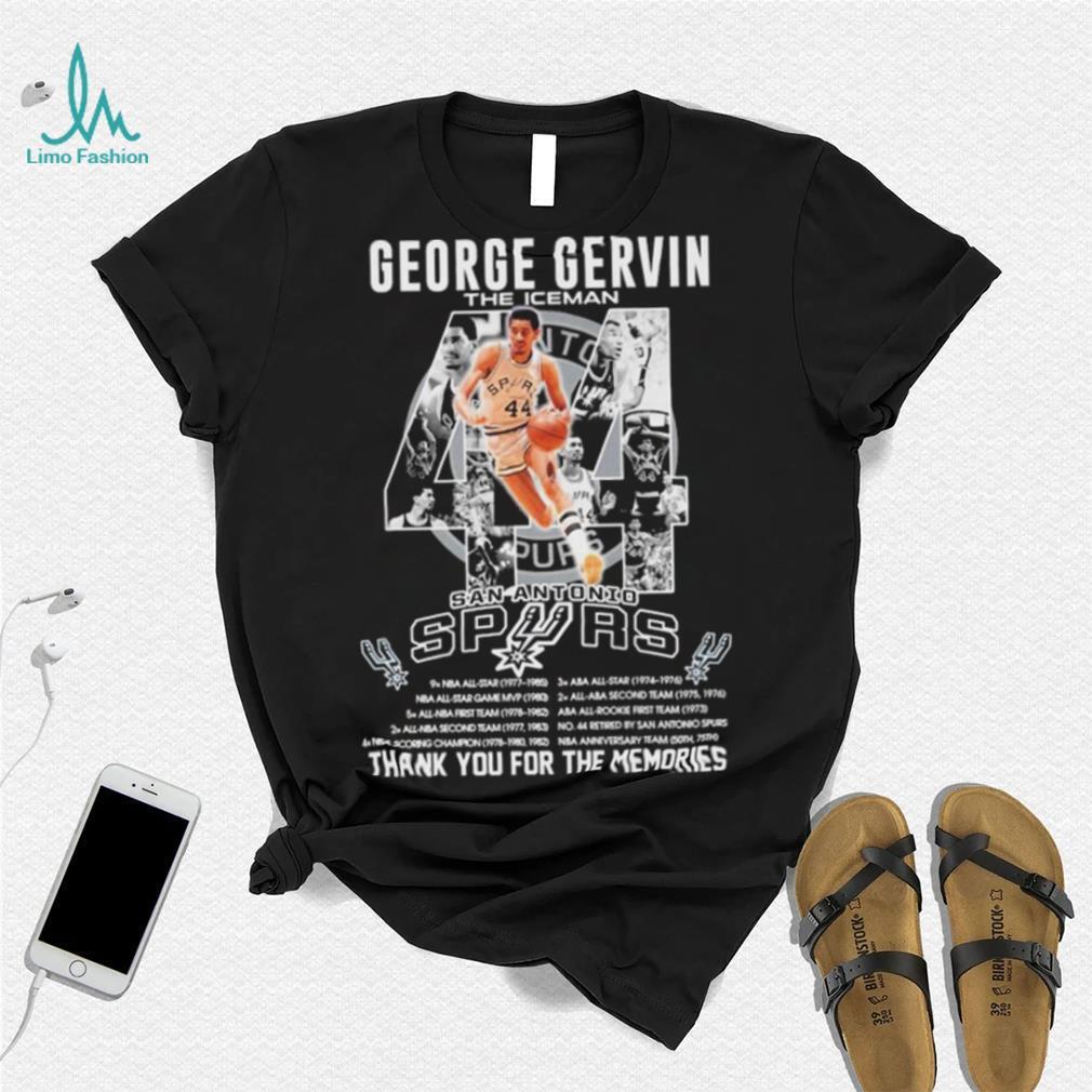 George Gervin The Iceman San Antonio Spurs Thank You For The Memories Shirt George Gervin The Iceman San Antonio Spurs Thank You For The Memories Shirt