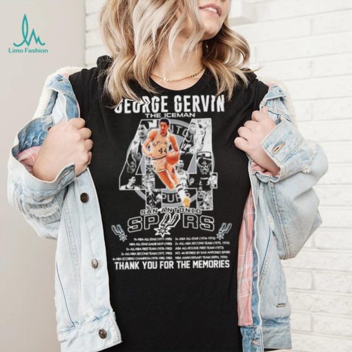 George Gervin The Iceman San Antonio Spurs Thank You For The Memories Shirt