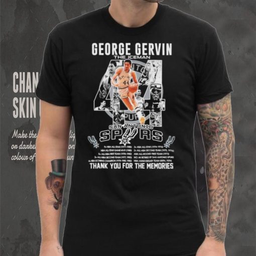 George Gervin The Iceman San Antonio Spurs Thank You For The Memories Shirt