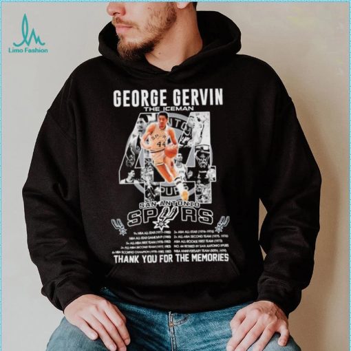 George Gervin The Iceman San Antonio Spurs Thank You For The Memories Shirt