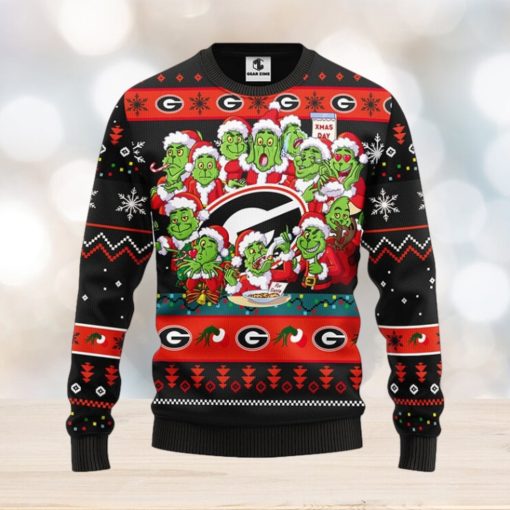 Georgia Bulldogs 12 Grinch Xmas Day Christmas Ugly Sweater