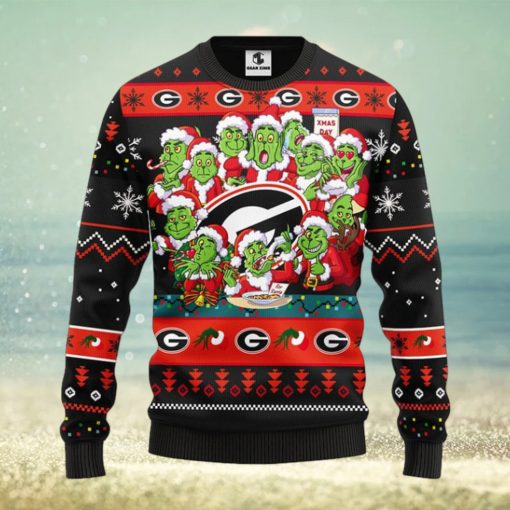 Georgia Bulldogs 12 Grinch Xmas Day Christmas Ugly Sweater