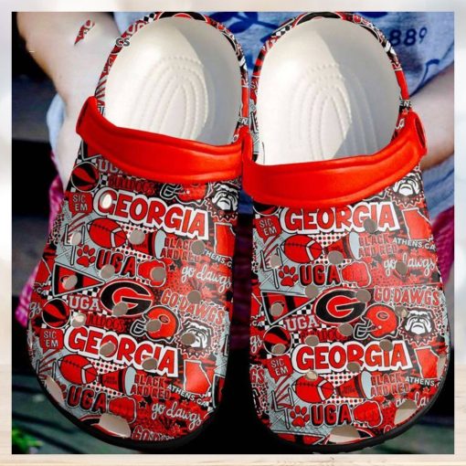 Georgia Bulldogs Football Crocs Clog Shoes