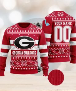 Georgia Bulldogs Ugly Christmas Sweater Custom Name Georgia Bulldogs Gift