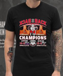Georgia Bulldogs undefeated back 2 back Champions shirt