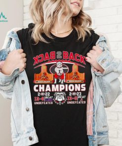 Georgia Bulldogs undefeated back 2 back Champions shirt