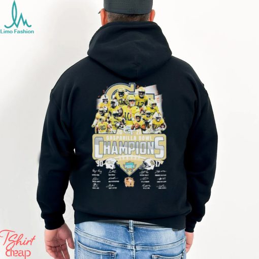 Georgia Tech Football Teams 2023 Gasparilla Bowl Champions Signatures Shirt