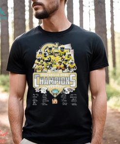Georgia Tech Yellow Jackets Team 2023 Gasparilla Bowl Champions Finals Score Signatures Shirt