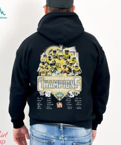 Georgia Tech Yellow Jackets Team 2023 Gasparilla Bowl Champions Finals Score Signatures Shirt