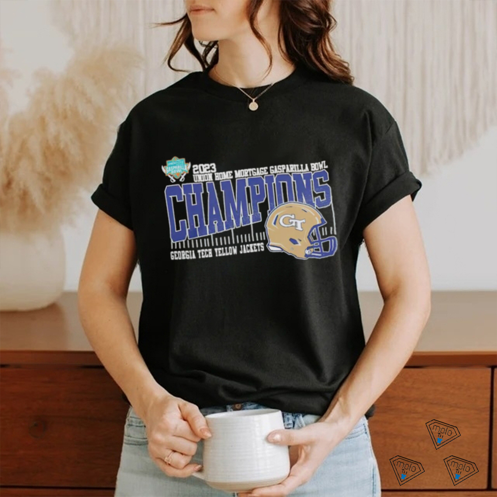 Georgia Tech Yellow Jackets helmet Union Home Mortgage Gasparilla Bowl Champions 2023 shirt Georgia Tech Yellow Jackets helmet Union Home Mortgage Gasparilla Bowl Champions 2023 shirt