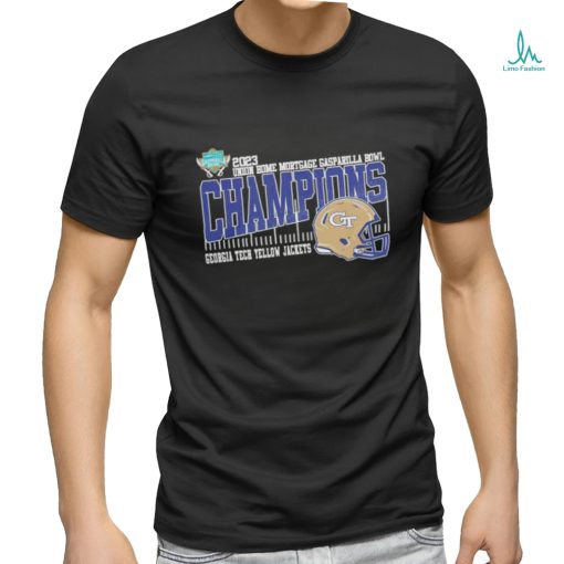 Georgia Tech Yellow Jackets helmet Union Home Mortgage Gasparilla Bowl Champions 2023 shirt