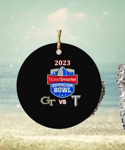 Georgia Tech Yellow Jackets vs Troy Trojans 2023 Birmingham Bowl Ornament