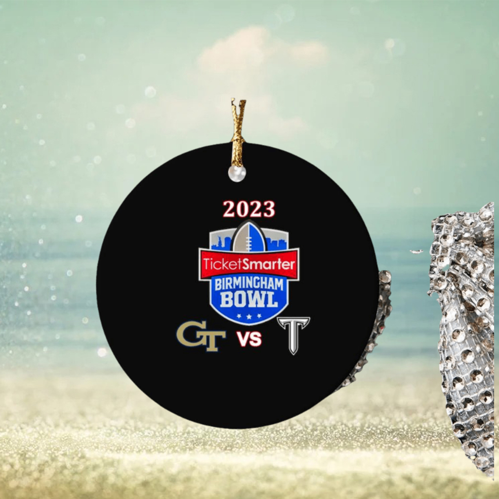Georgia Tech Yellow Jackets vs Troy Trojans 2023 Birmingham Bowl Ornament Georgia Tech Yellow Jackets vs Troy Trojans 2023 Birmingham Bowl Ornament