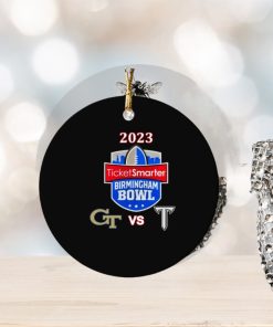 Georgia Tech Yellow Jackets vs Troy Trojans 2023 Birmingham Bowl Ornament