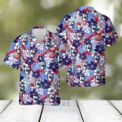 German Bundeswehr Fallschirmjagerbataillon 313 (FschJgBtl 313) Hawaiian Shirt Tropical Beach