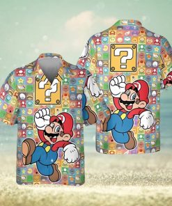 Get Your Game On With A Super Mario And Mushroom Hawaiians Shirt