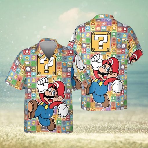 Get Your Game On With A Super Mario And Mushroom Hawaiians Shirt