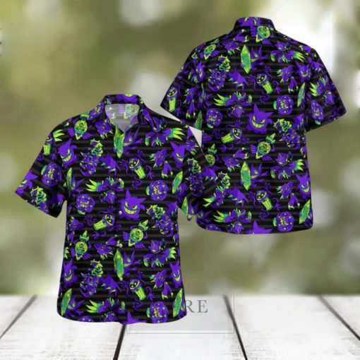 Ghost System Pokemon Hawaiian Shirt And Short Combo Gift For Fans